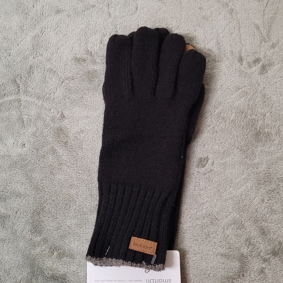 Isotoner Womans Lightweight SmartDri SmarTouch Screen Cold Weather Gloves Black - Picture 4 of 8